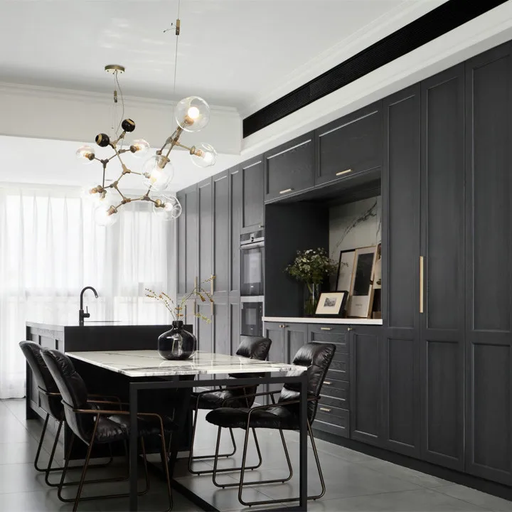 Black Plating Kitchen Cabinets