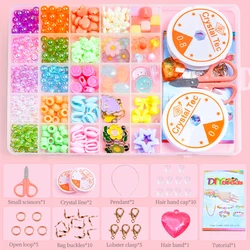 25 Grid Diy Children's Beaded Toy Beads Set Girls Bracelet Necklace Beads Material For Kids Jewelry Making