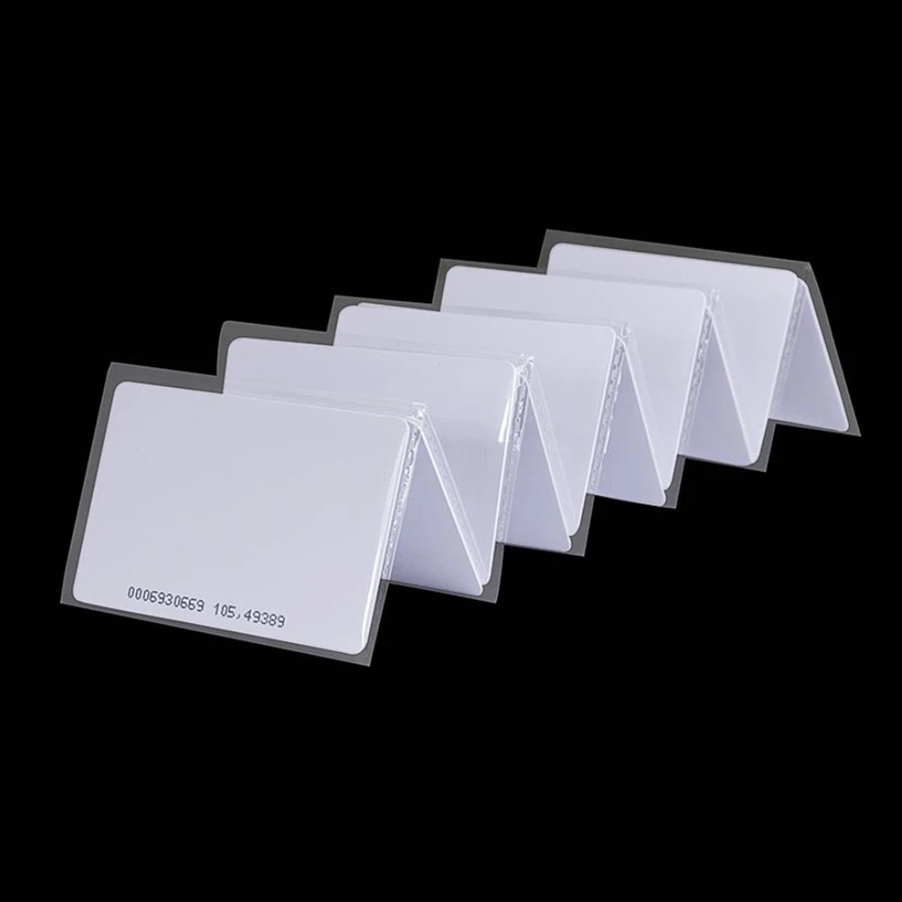 Pack of 100 Dual Frequency RFID Card 125khz EM4100 and 13.56Mhz MIFARE Classic 1K White PVC 
