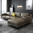 Sofa Factory Wholesale Italian Minimalist Down Cushion Leather Sofa