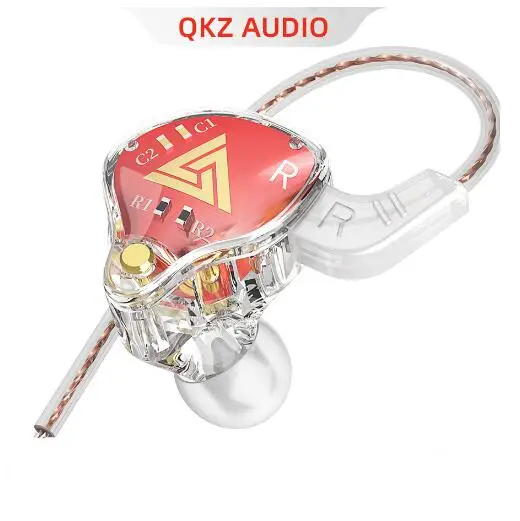 QKZ AKX Monitor Headphones HiFi Audiophile Earphones Heavy Bass In-Ear Mobile Phone Sports Headset