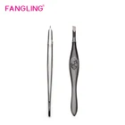 Black Eyelash Tweezers Black New Design Beauty Tool Stainless Black Proffesional Lash Eyelash Eyebrow Tweezers
