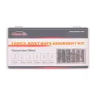 Local Stock In America Winmax 150PCS Galvanized Steel Rivet Nuts Nutsert Assortment Kit