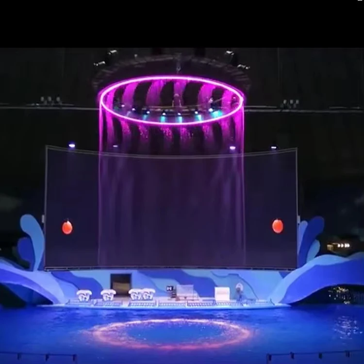 Garden Pool Laminar Water Jet Fountain with 1w 3w RGB DMX 512 Stainless Steel Lights manufacture