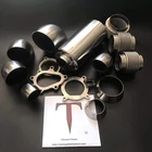 3.5" Titanium Pie Cuts 1.0D Tight Radius 1.0mm Wall With Pie Cuts 15 Degree