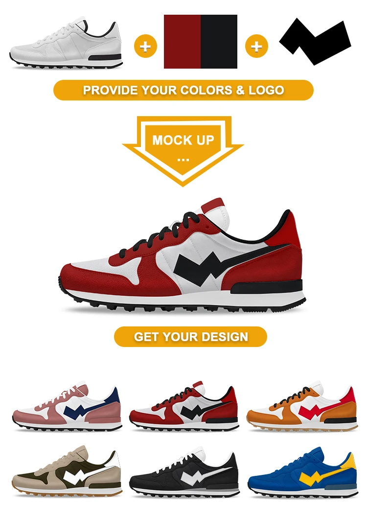 Suede Leather Shoes Custom Logo Walking Style Runner Athletic Sport Breathable Jogging Trainer Sneakers Men Running Shoes Custom