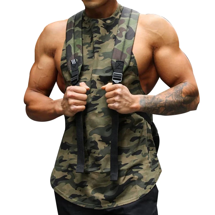 Customized New Products Camouflage Printing Gym Clothing Men's Sleeveless Vest With Wholesale Of New Materials