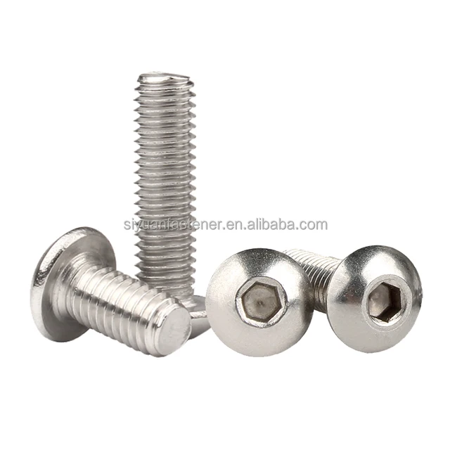 4-40 stainless steel button head screws Round Head Screws Mushroom Hexagon Socket Button Head Machine Screw