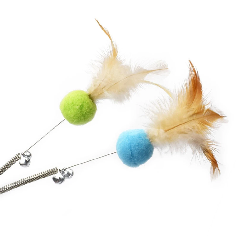 fun design wire cat toy wand in 6 colours