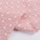 Embroidery Floral Fabric Chinese Embroidery Fabric Chinese Embroidery Supplier Pink Floral Embroidery Turkish Cotton Fabric