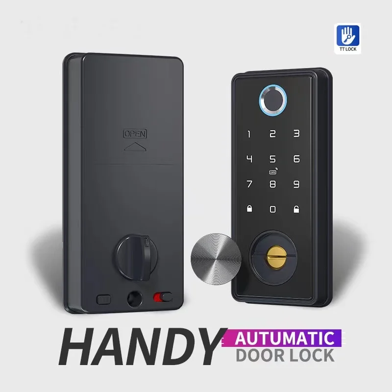 European Style Smart Home Fingerprint Door Lock with 2-Year Warranty 38-48mm Door Thickness and 4 AA Alkaline Battery