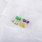 Red Rings Hot Selling Fashion Chunky Red Green Yellow Coffee Resin Finger Rings Women