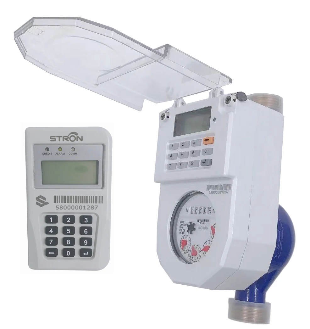 RS485 Communication Protocol Body Sensitive Prepaid Water Meter with 16 Bar Maximum Working Pressure and Lithium Battery