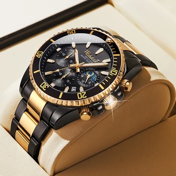 WISHDOIT 156 Men Casual Sports Watch Top Luxury Brand Waterproof Luminous Stainless Steel Wrist Watch 2021