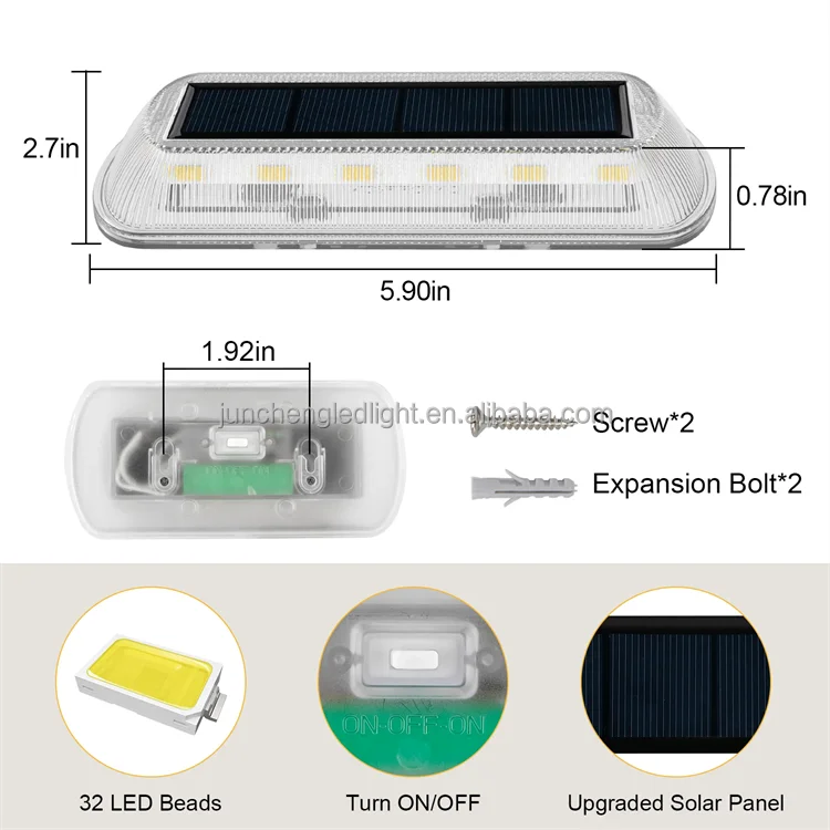 waterproof underground led solar deck lights