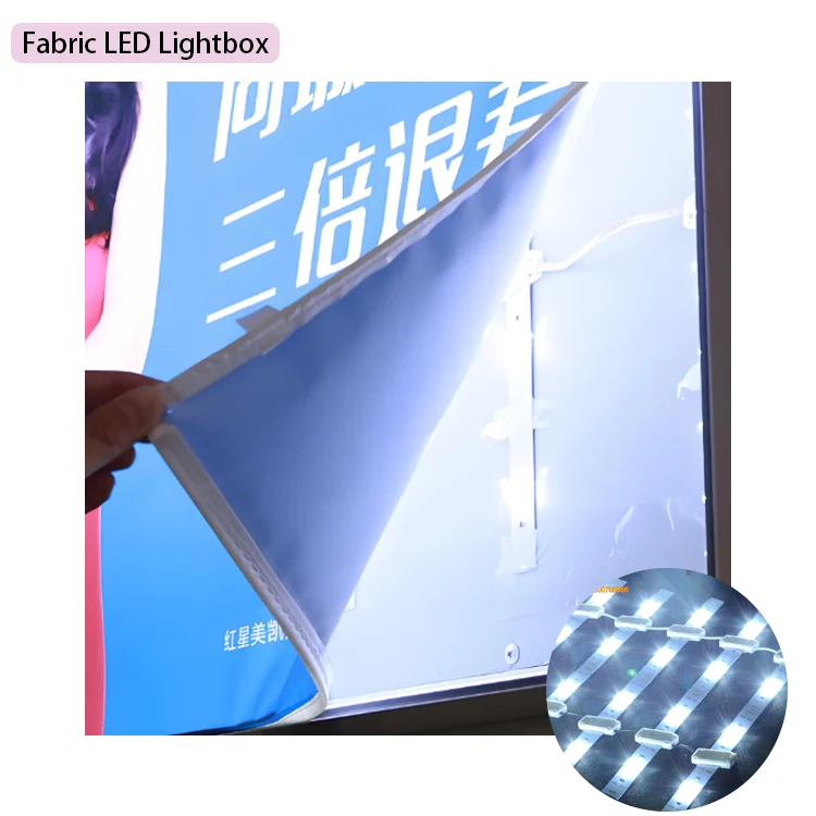 Custom Single Sided Wall Led Backlit Aluminum Frame SEG Fabric Led Light Box Lightbox Advertising Lightboxes for Indoor Outdoor factory