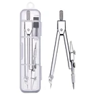 Compass Stainless Steel Drafting Drawing Compass And Protractor Set Math Count Tool Durable School Supplies