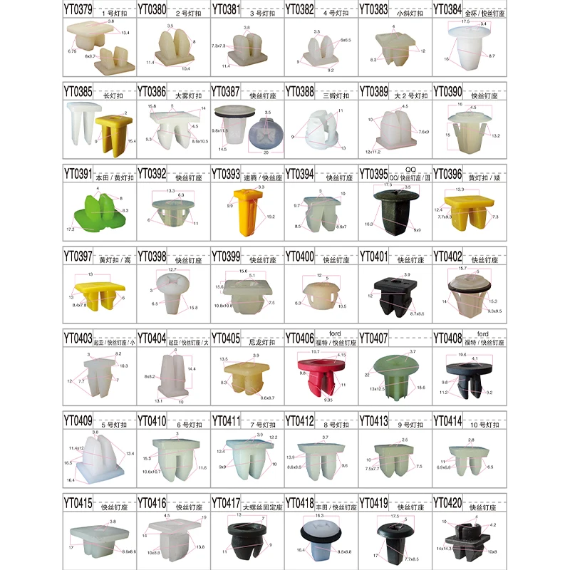 Car Push Retainer Clips & Auto Fasteners Most Popular Sizes Nylon Bumper Fender Rivets Bumper Plastic Clip manufacture