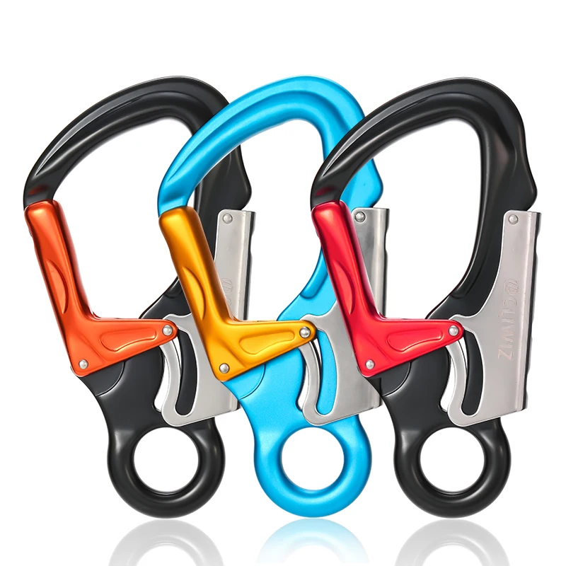Details about   35KN Climbing Carabiner D-Shape Snap Hook Mountaineering Safety D-Ring Clasp 