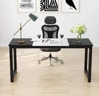 Study 55 Inch Wood Large Office Desk Computer Table Computer Desk Study Writing Desk For Home Office