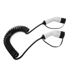 Cable Type 2 Charge Cable EV Charging Cable Type 2 To Type 2 Spiral 32A 3 Phase Ev Charger Connector EV Extension Cable