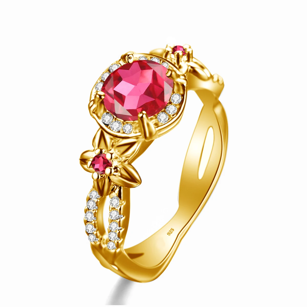 Luxury Noble Fine Jewelry Cocktail Party Banquet Accessories Women Ruby  Dainty Ring 925 Sterling Silver Gold Rings - Buy Silver Gold Rings,Ruby  Rings,Fine Jewelry Product on Alibaba.com