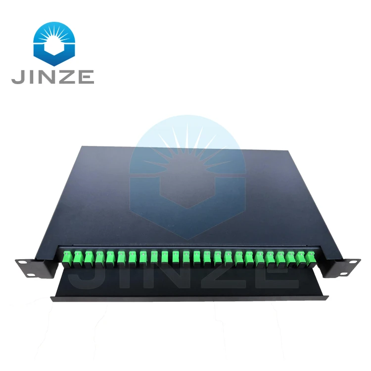 19 Inch 1u 2u Fiber Optic Patch Panel With Slide Type Odf Rack Mounted