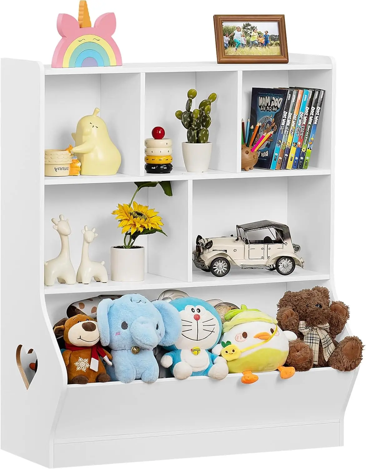 3 Tier 6 Cubby Cabinet Wood Book Shelf Kids Storage Organizer Children Bookcase and Bookshelf manufacture