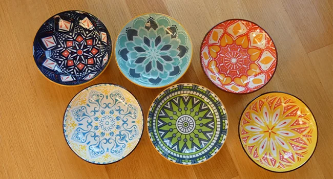 Colorful Cat Bowl