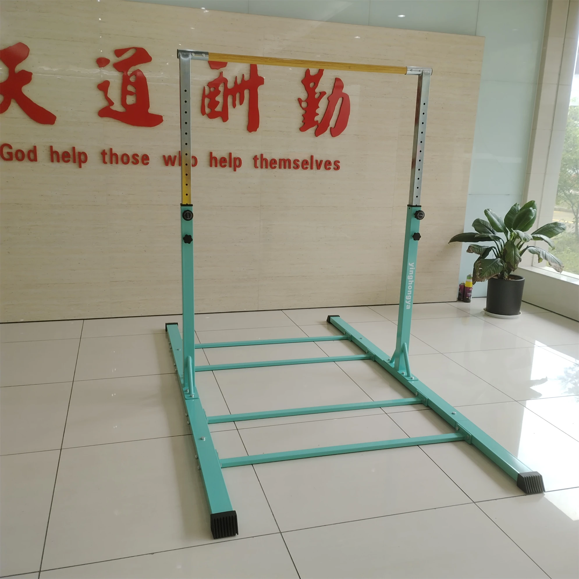 室内可调节高度体操单杠 儿童家用训练体操器材 卧式单杠