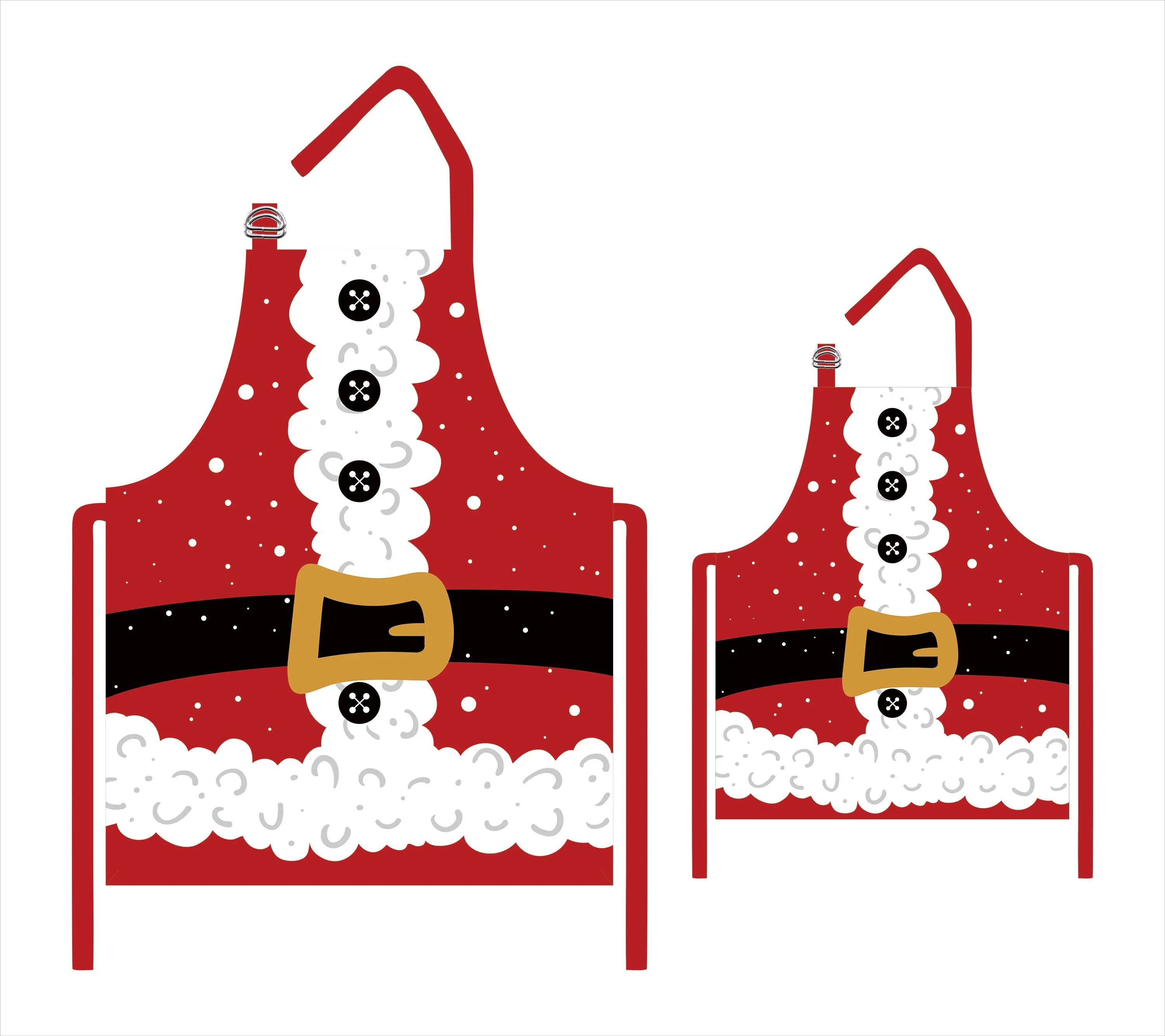 Christmas Printing Kids and Adult Printing Apron Set Custom Printing Household Kitchen kids paint apron