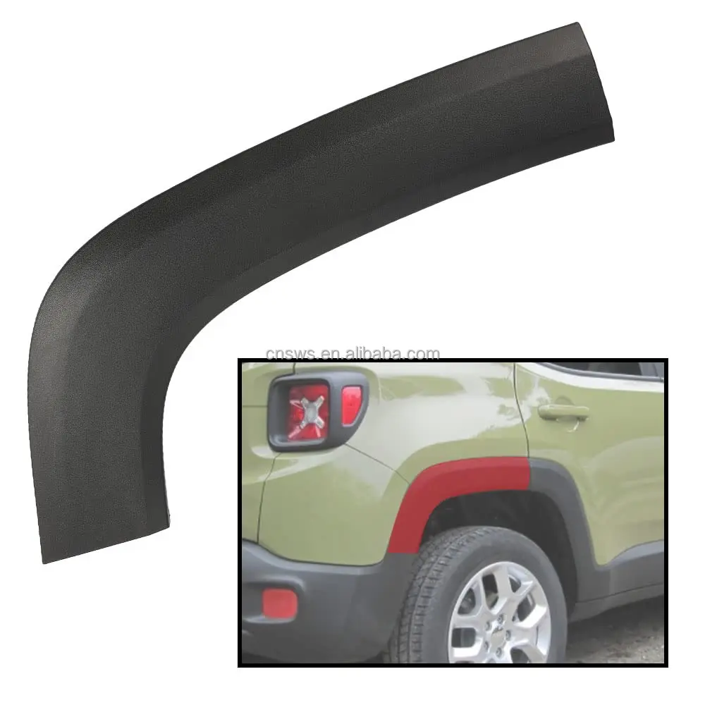 sản phẩm cho xe jeep renegade 2015 2021 bánh sau đúc viền trang trí màu đen chắn bùn đúc khuôn đúc kết cấu màu đen-34