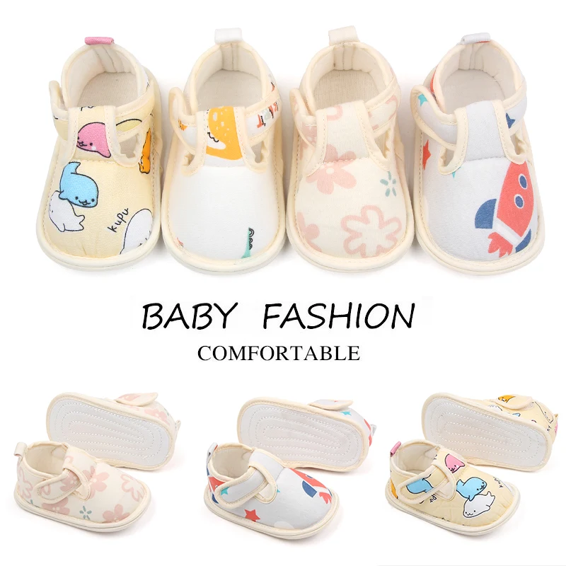 Spring and Autumn Stitching Cartoon Animation Soft Bottom Baby Toddler Shoes for Boys and Girls supplier