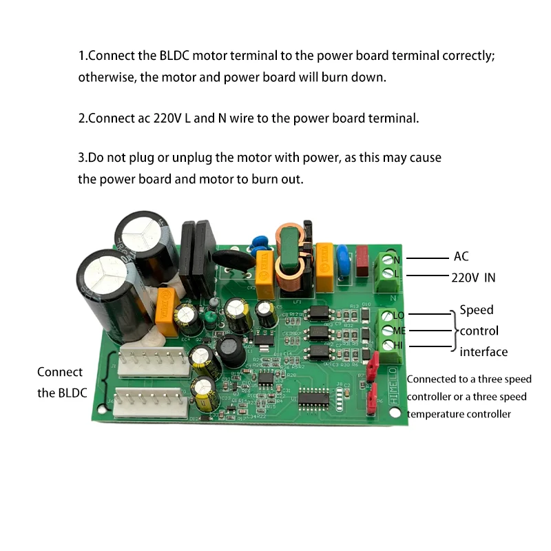 High-voltage Brushless Fan, PWM, BLDC, PCBA - detail 2