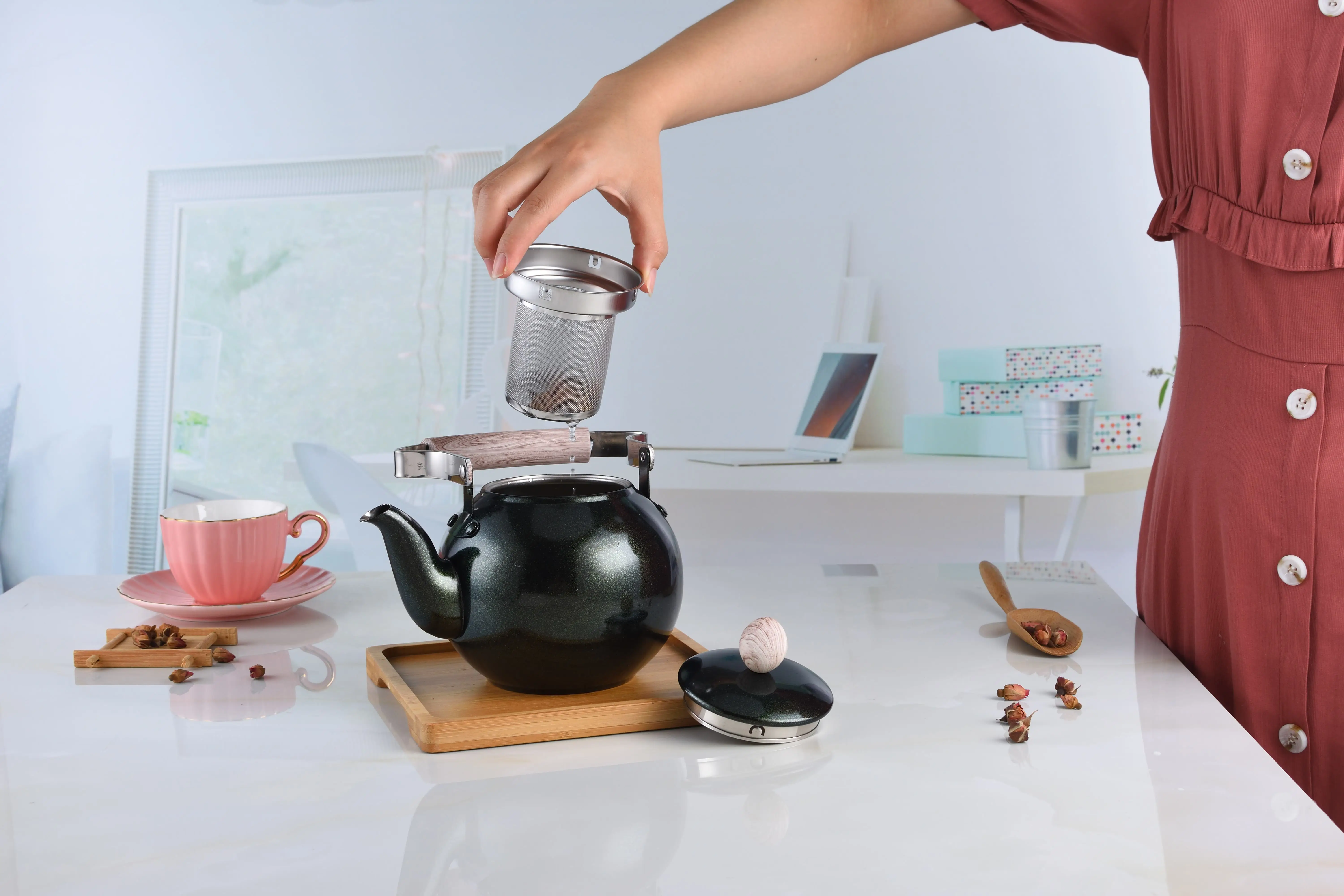 Turkish samovar water heater tea pot warmer with handle luxurious tea pot warmer