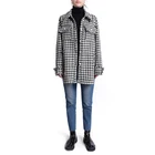 Women Jacket Autumn Outdoor Girls Plaid Blazer Women Suit Wool Tweed Jacket