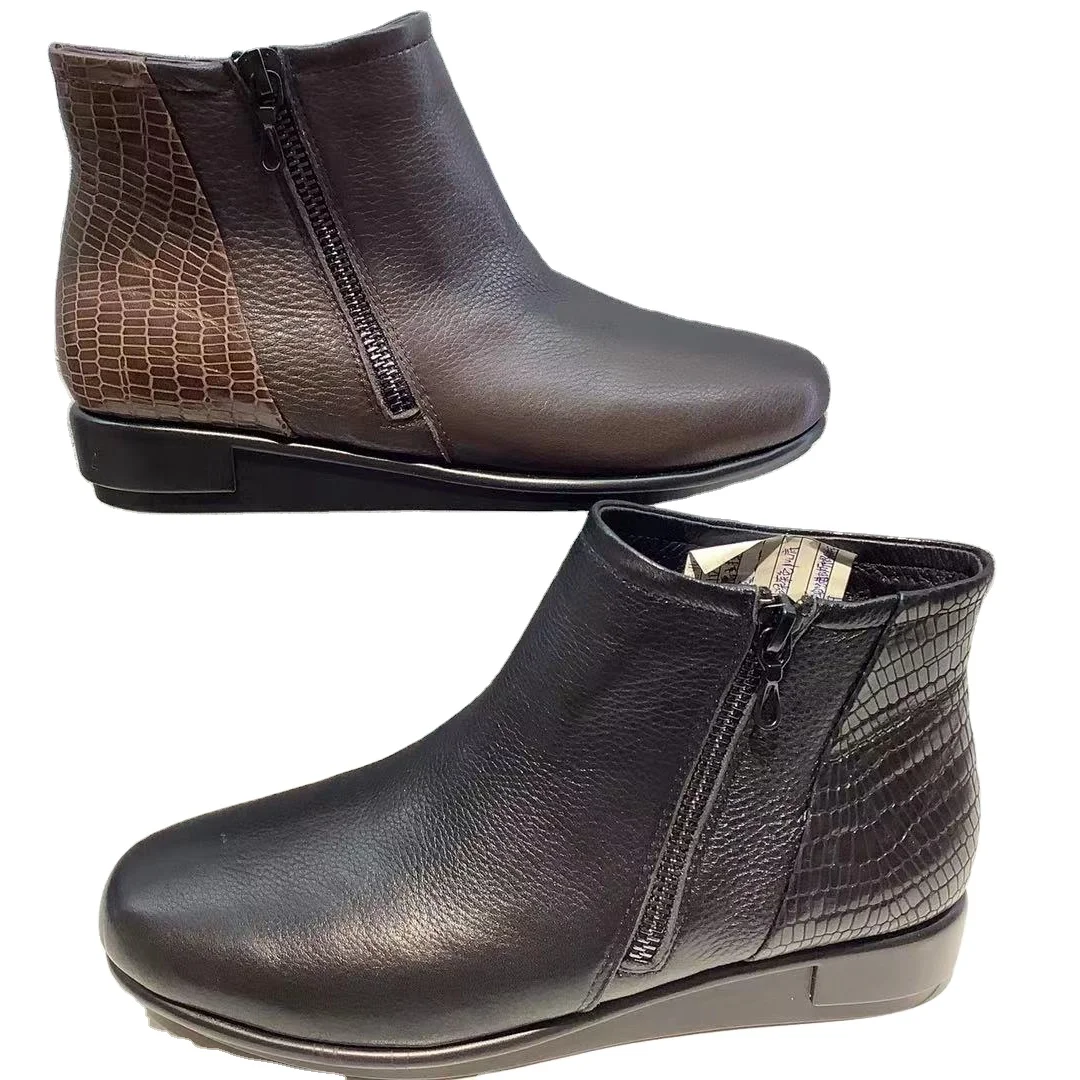 comfortable flat leather boots