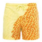 Beach Short Dropshipping Logo Customized Color Changing Swim Beach Short Discoloration In Winter For Men