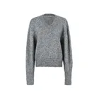 Sweater Winter New Arrival Women's Pullovers Solid Gray Sweater Fashion V-neck Full Sleeve Loose Casual Knitted Sweater