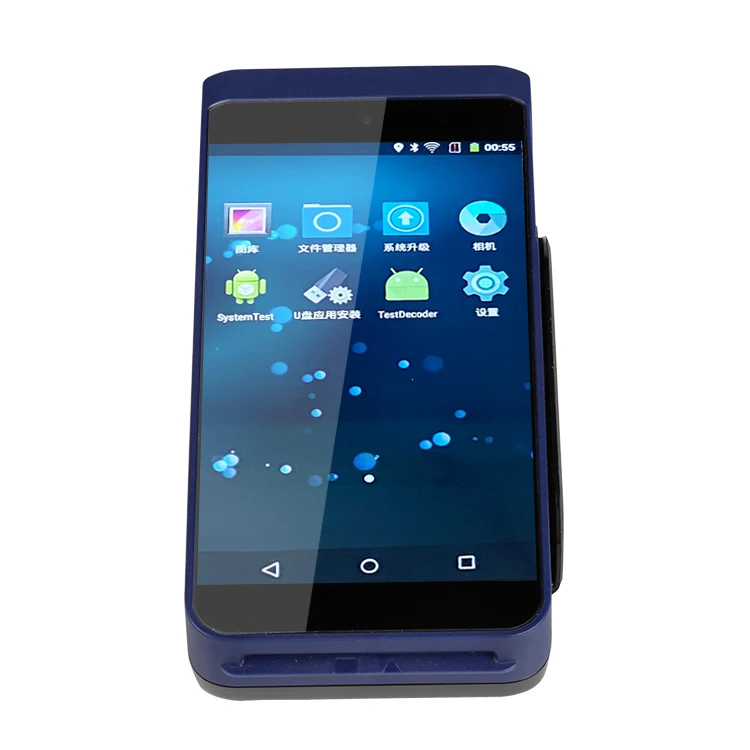 H Inch Handheld Android Pos Terminal Sale Blue Oem Core Cpu