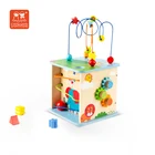 Hot Wire Bead Maze Kids Play Educational Wooden Learning Toy Activity Cube Sorting Cube