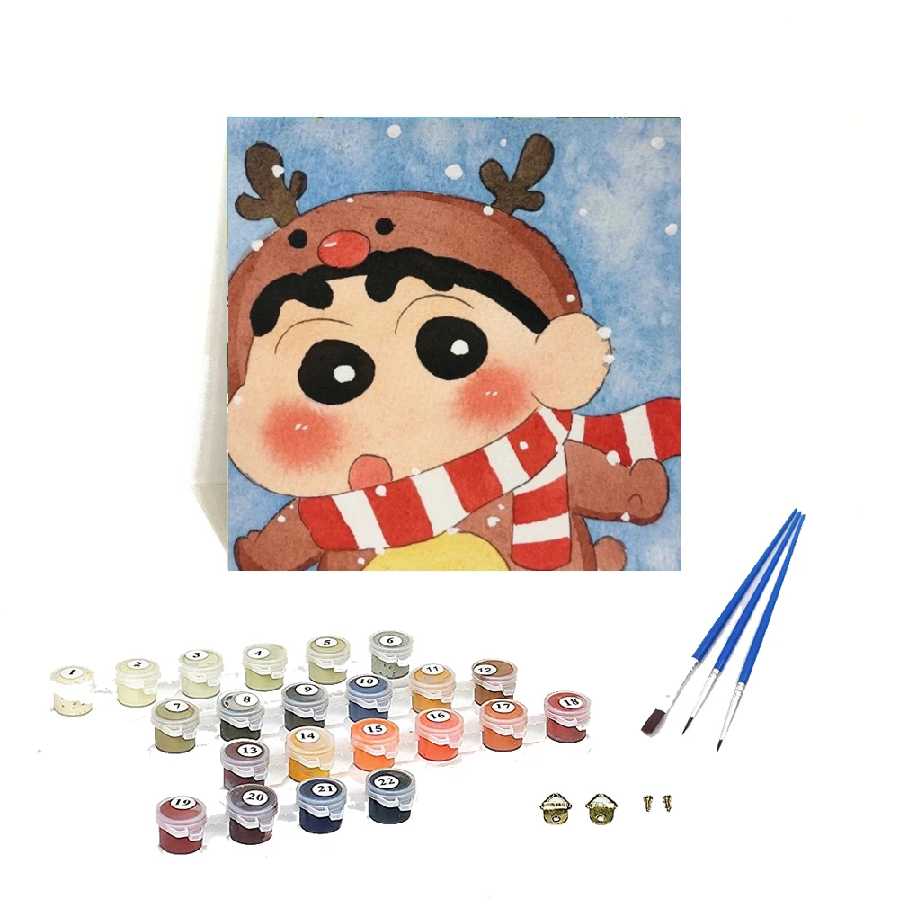Orfon Crayon Shin-chan Cartoon Diy Oil Painting For Children Digital Wall  Picture Canvas Painting Japanese Style - Buy Cartoon Photo Frame Number  Painting Diy Paint By Number Kits For Kids Paint By