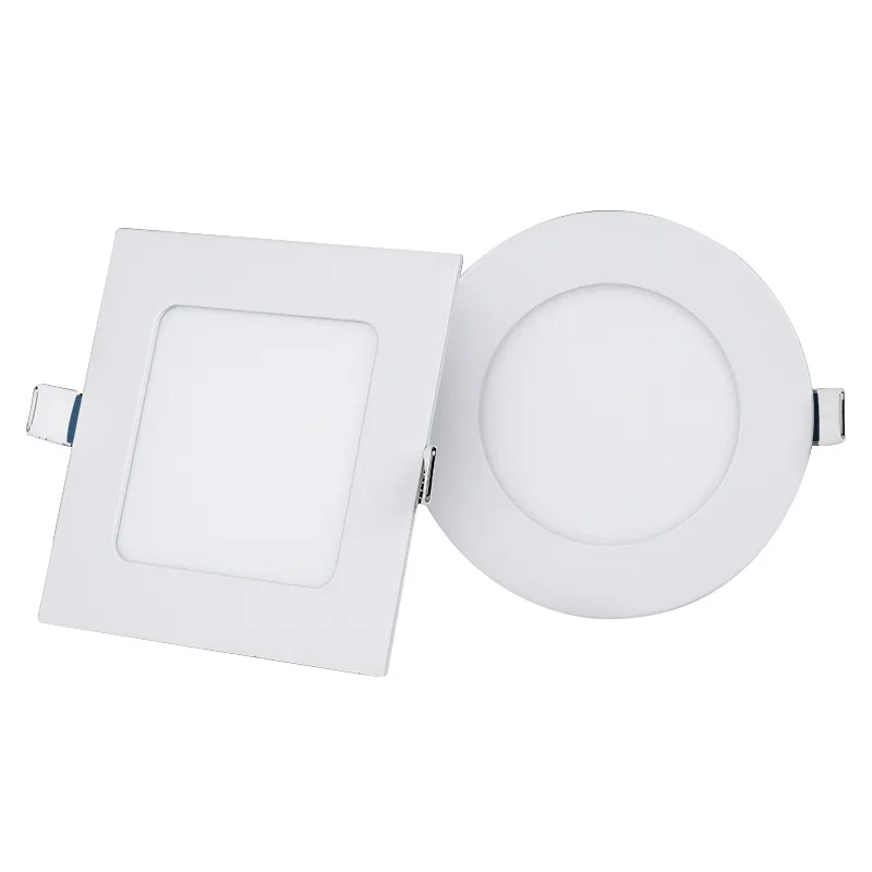 China Factory square ultra-thin panel light 3w 6w 9w 12w 18w 24w indoor round downlight panel Led ceiling light Led light