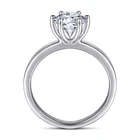 Ring Engagement Solitaire 925 Silver Jewelry Ring Clear Women Sterling Silver Engagement Solitaire Ring For Wedding Ring