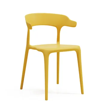 wholesale cheap modern stackable Thickened plastic negotiation leisure dining chairs with high back for Company leisure area