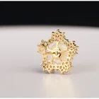 Stud Fresh Water Pearl Stud Vintage 5 Stars Saturn Earrings Women For 2021