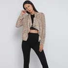 Leather Jacket For Wholesaler Women's Faux Suede Leather Jacket With Snake Printing For Spring And Autumn