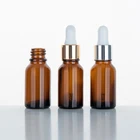 Pharmaceutical Bottles Drop Bottle Wide Mouth 15ml Pharmaceutical Medical Round Amber Pill Tablet Glass Bottles