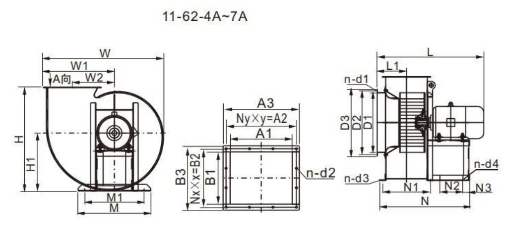 Centrifugal Blower, 11-62, 3.2A, 380V - detail 16