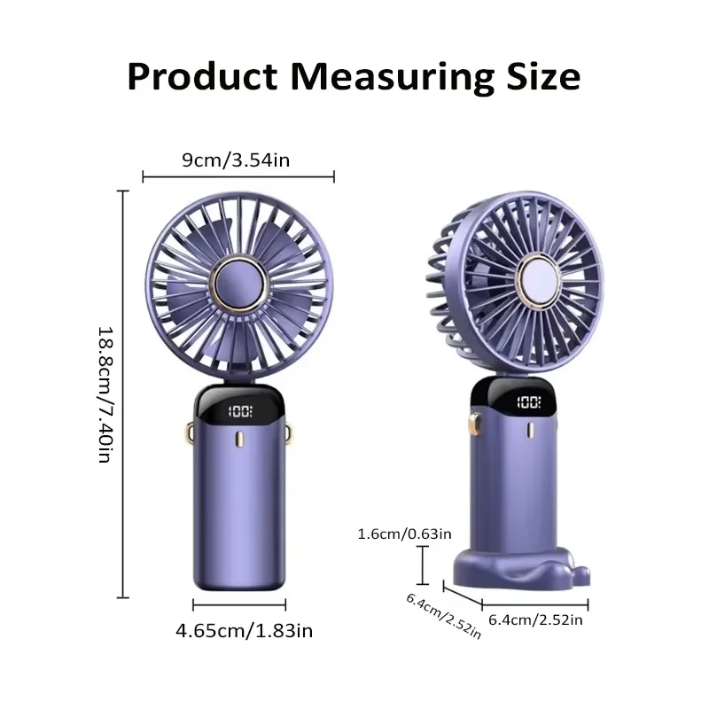 Foldable Desk Fan, N15, 45H, USB - detail 10